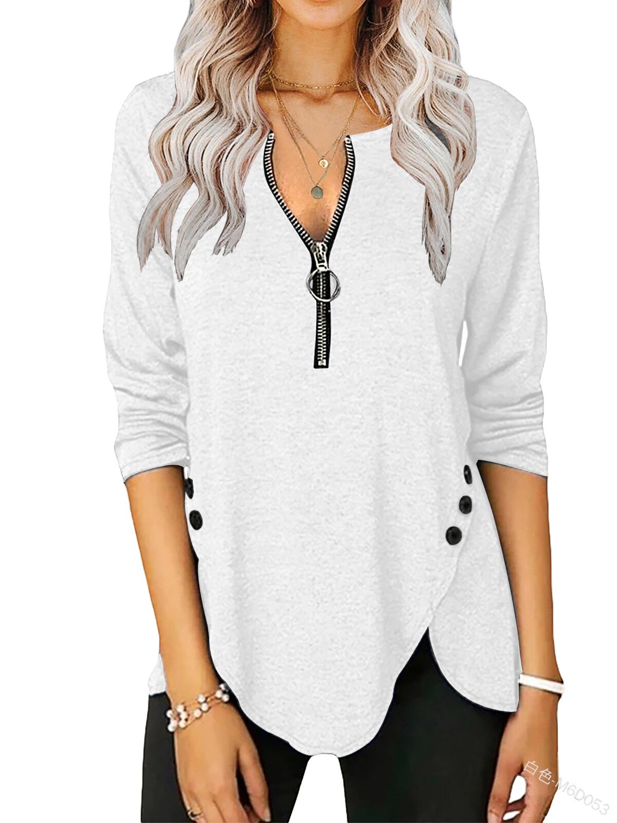 WOLF Rundhals-Pullover-T-Shirt