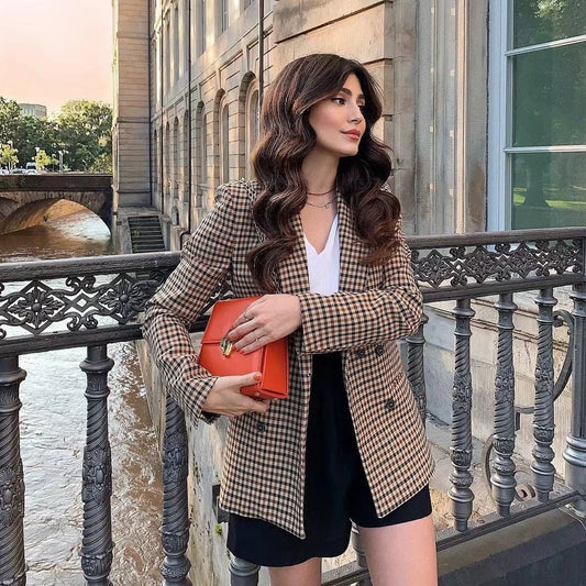 WOLF Lässiger karierter Blazer