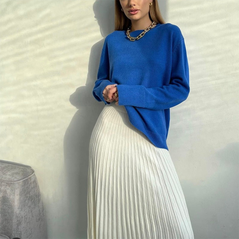 WOLF Locker O- Hals Einfach Pullover