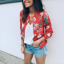 Lade das Bild in den Galerie-Viewer, Chloa Jacke | Damen-Übergangsjacke mit Blumendruck
