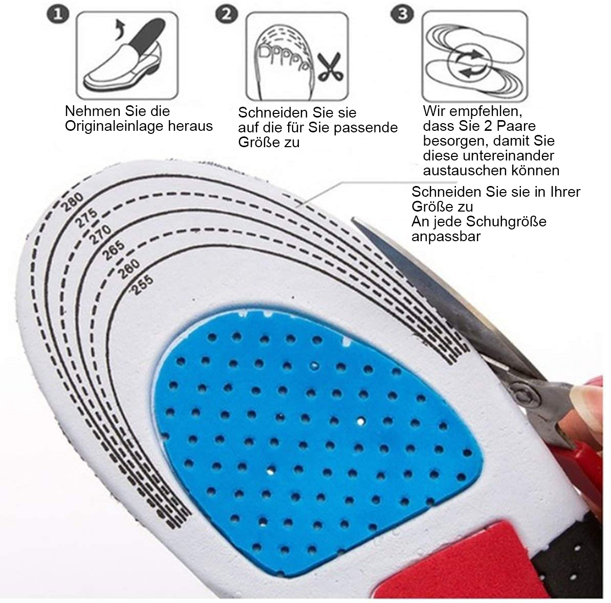 Orthopädische Komfort-Einlagen / Gel-Pad-Einlagesohlen - Lösung für Fuß-, Knie-, Hüft- & Rückenschmerzen  5