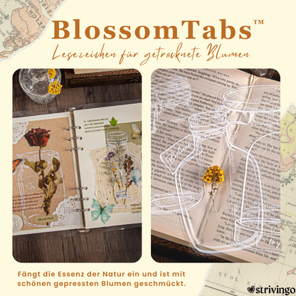 BlossomTabs™ Lesezeichen für getrocknete Blumen, Fotos oder Notizen (80er Set)