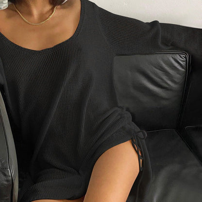 WOLF Rückenfrei Lang Ärmel Pullover