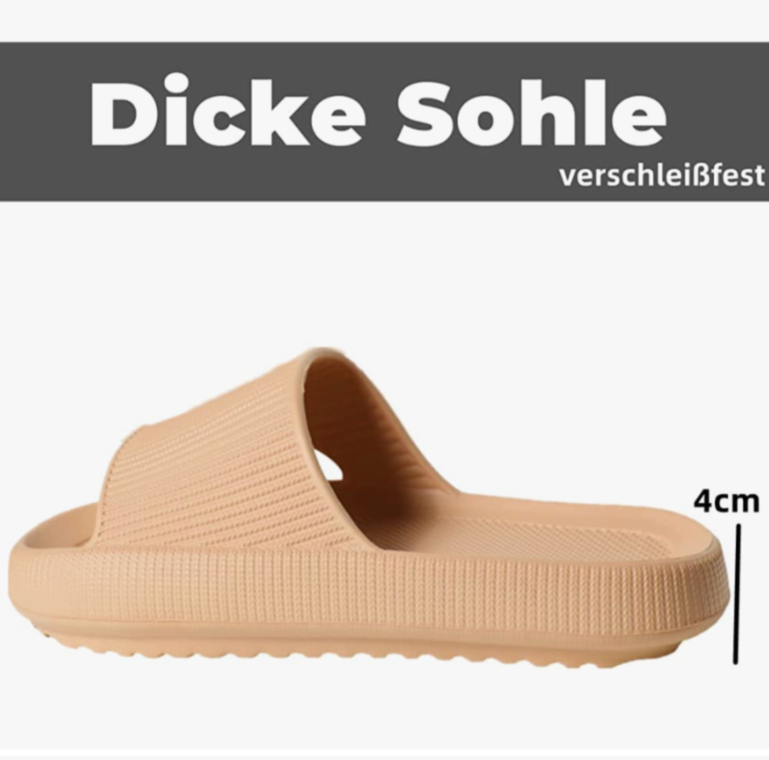 Kaufladen_Orthopädische Sandalen / Hausschuhe (extra weich) - Laufen wie auf Wolke 7khaki_beige_dickesohle