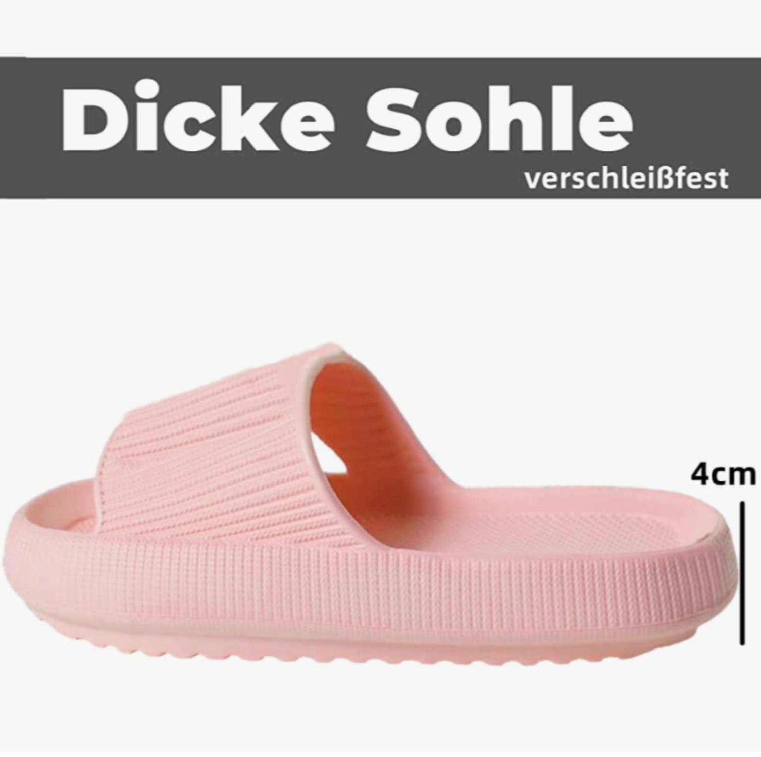 Kaufladen_Orthopädische Sandalen / Hausschuhe (extra weich) - Laufen wie auf Wolke 7_pink_dickesohle