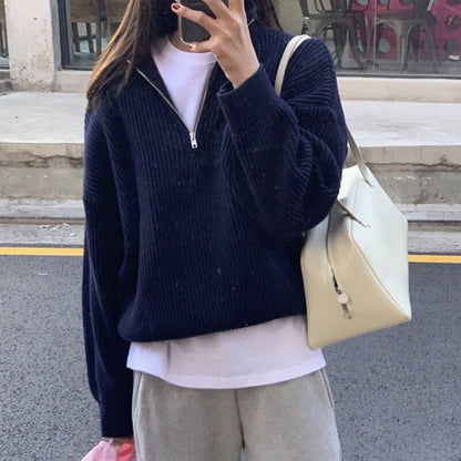 WOLF Übergroßer Reißverschluss Pullover