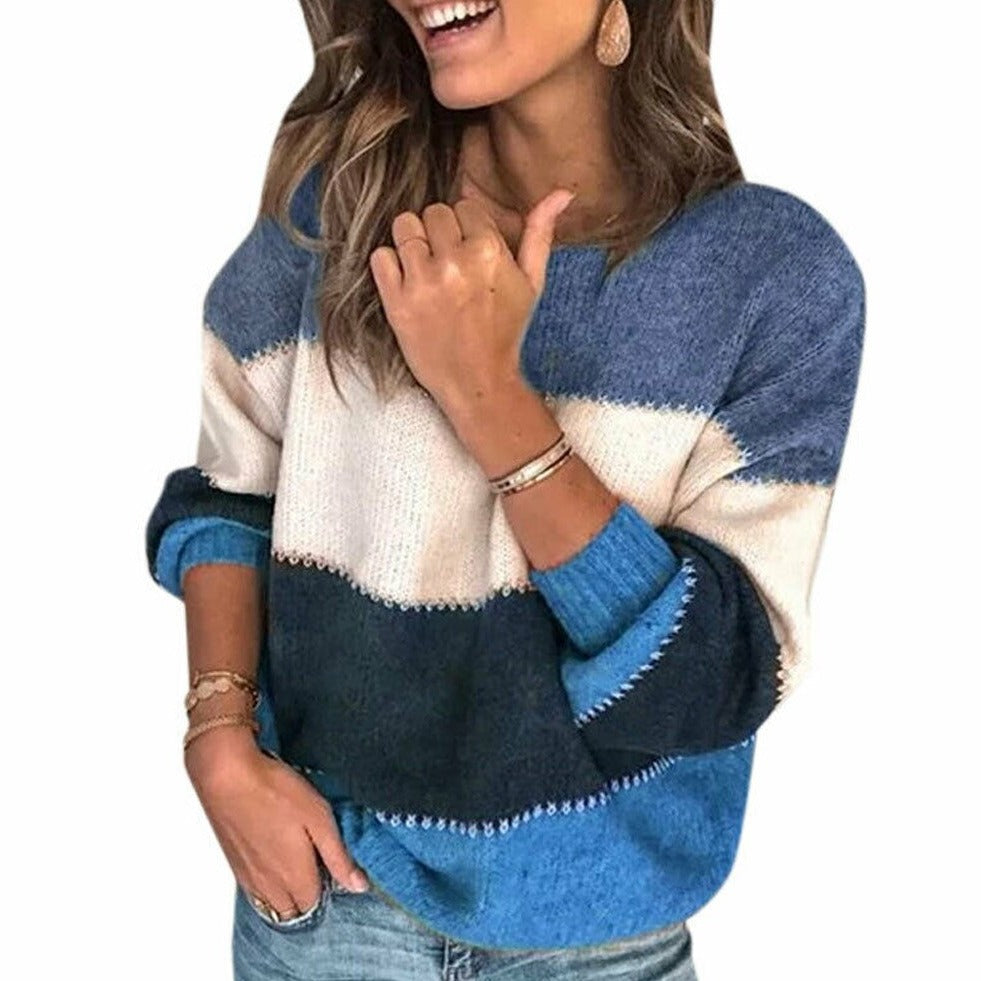 WOLF Vierfarbig Rund Hals Pullover