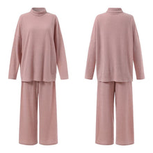 Lade das Bild in den Galerie-Viewer, WOLF Rollkragenpullover Winter Top &amp; weite Hose
