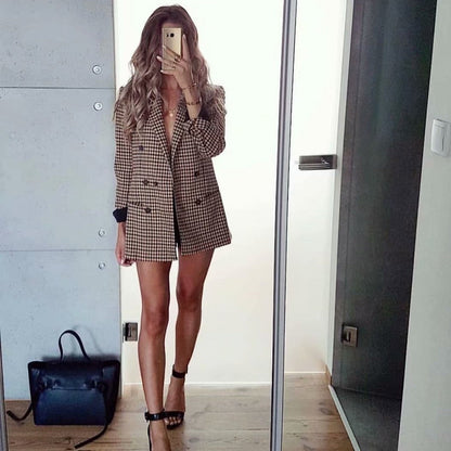 WOLF Lässiger karierter Blazer