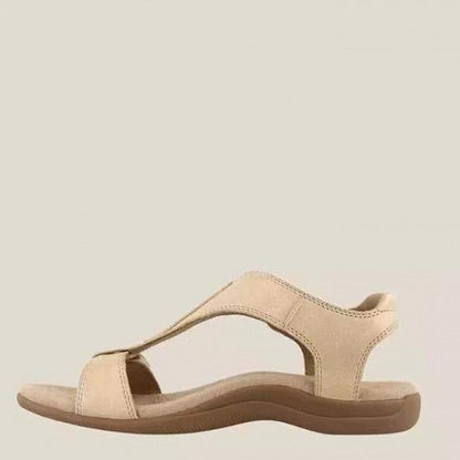  Luftige Damen-Sandalen - bester Komfort für Indoor & Outdoor - dämpfend, bequem & atmungsaktiv + beige