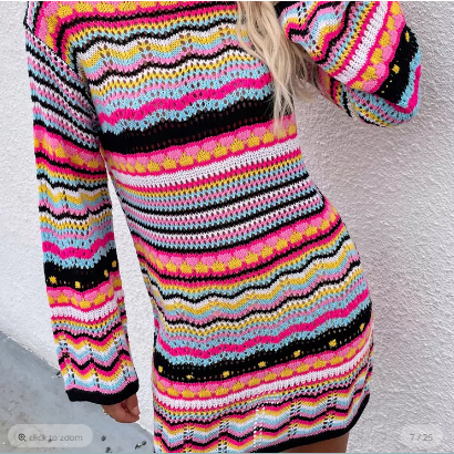 WOLF Sexy Boho Langarm-Strickwaren