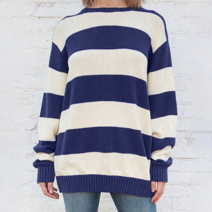 WOLF Gestreifter Pullover aus Baumwolle