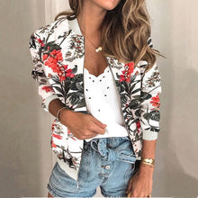 Lade das Bild in den Galerie-Viewer, Chloa Jacke | Damen-Übergangsjacke mit Blumendruck
