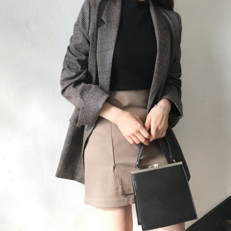 WOLF Blazer mit karierter Jacke