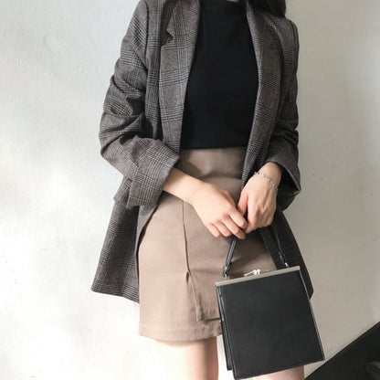 WOLF Blazer mit karierter Jacke