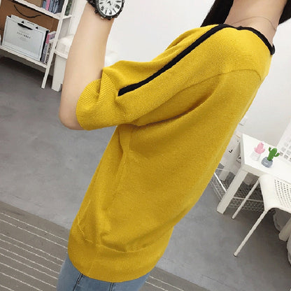 WOLF Vintage O-Ausschnitt Lose Oberteile