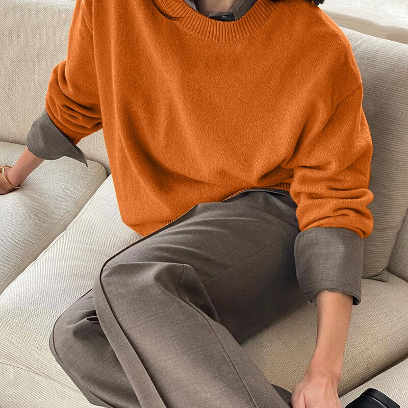 WOLF Locker O- Hals Einfach Pullover