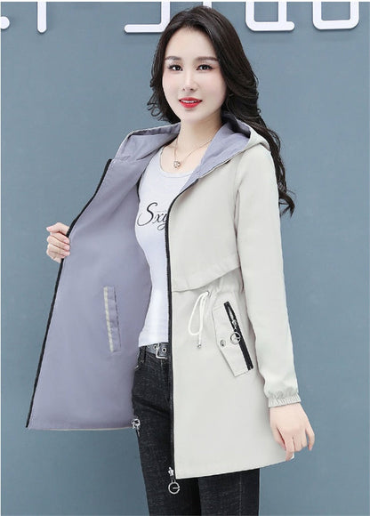 WOLF Lange Windbreaker-Jacke