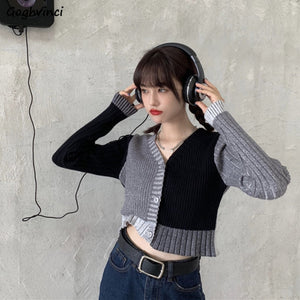 WOLF  Lang Ärmel V Hals Schlank Grau Pullover