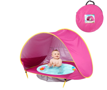 baby strandzelt pink