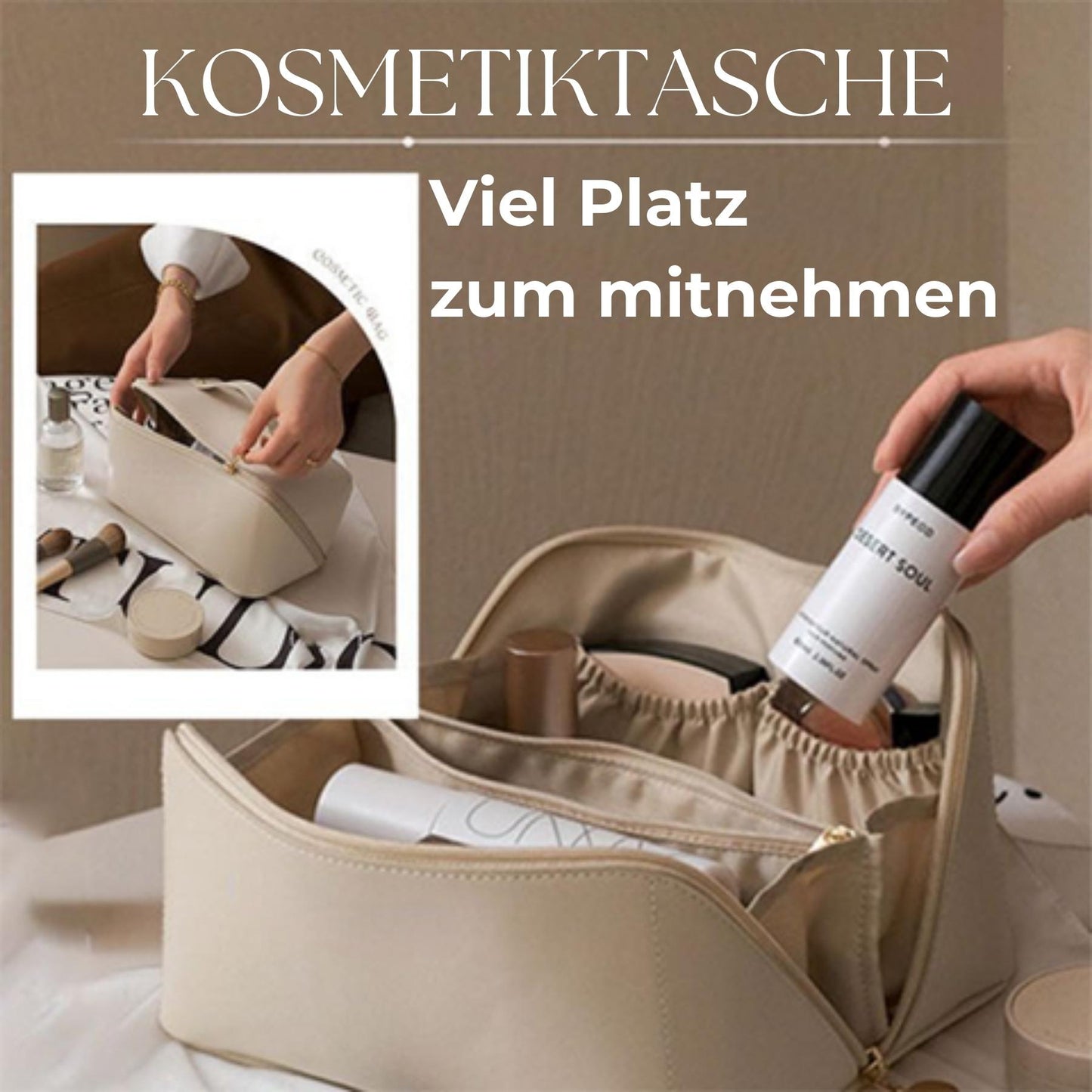 Travelly - Kosmetiktasche mit doppelten Platz - 4