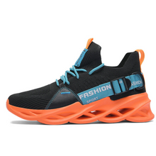 Lade das Bild in den Galerie-Viewer, Unisex-Sneakers_Mucci_-elastisch_Barfuss-kompatibel_atmungsaktiv_schwarz_orange14
