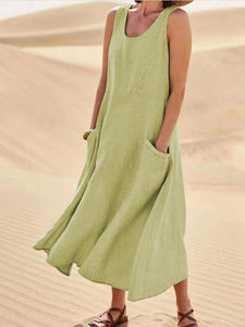 Luna | Lockere Taschen Langes Sommerkleid
