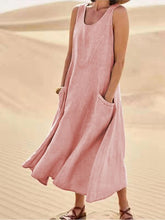 Lade das Bild in den Galerie-Viewer, Luna | Lockere Taschen Langes Sommerkleid
