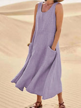 Lade das Bild in den Galerie-Viewer, Luna | Lockere Taschen Langes Sommerkleid
