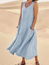 Lade das Bild in den Galerie-Viewer, Luna | Lockere Taschen Langes Sommerkleid
