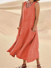 Lade das Bild in den Galerie-Viewer, Luna | Lockere Taschen Langes Sommerkleid
