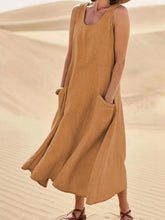 Lade das Bild in den Galerie-Viewer, Luna | Lockere Taschen Langes Sommerkleid

