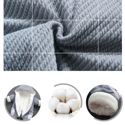 WinterKids - der warme und kuschelige Baby-Strampler - mit Kapuze, niedlich und flauschig_graues bärchen_4