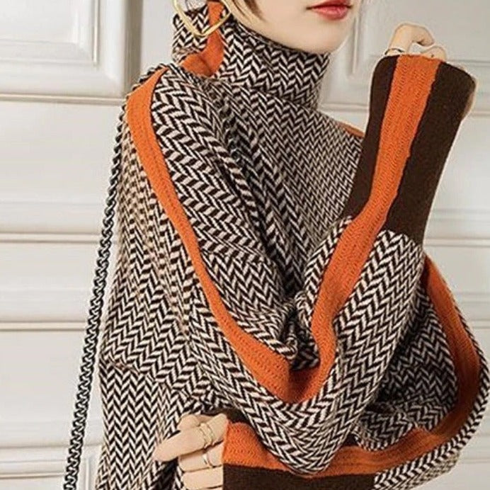 WOLF Rollkragenpullover braun