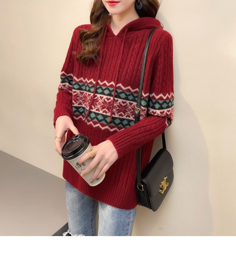 WOLF Bedruckter Kapuzenpullover