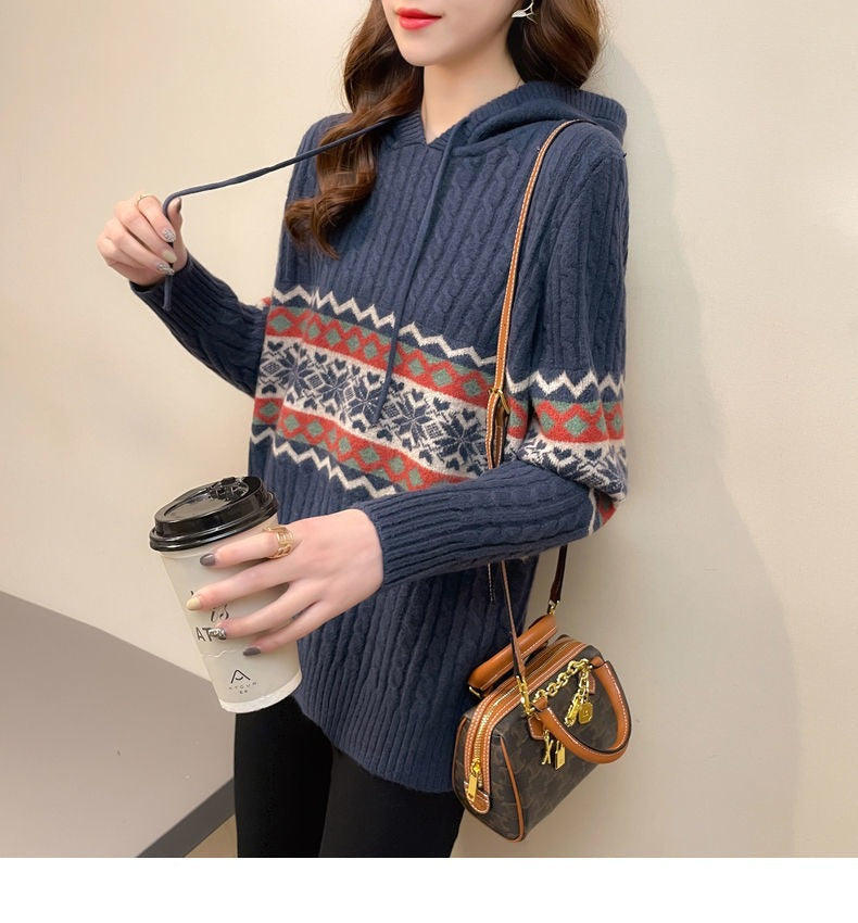 WOLF Bedruckter Kapuzenpullover