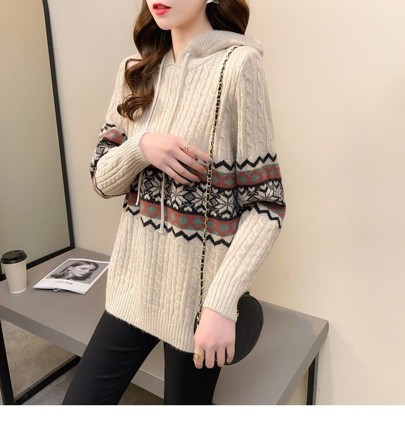 WOLF Bedruckter Kapuzenpullover