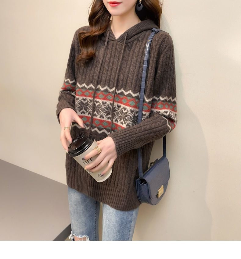 WOLF Bedruckter Kapuzenpullover