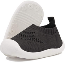Lade das Bild in den Galerie-Viewer, Babyschuhe / Barfuß-Schuhe für Babys - atmungsaktiv, superleicht, waschbar schwarz

