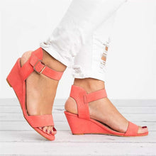 Lade das Bild in den Galerie-Viewer, Bramano - Sexy Damen-Sandalen mit Keilabsatz
