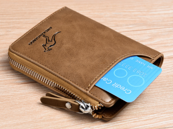 Leder Portemonnaie für Männer mit RFID Schutz - Geldbörse aus Leder für Herren - Brieftasche aus Leder