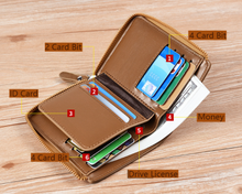 Lade das Bild in den Galerie-Viewer, Leder Portemonnaie für Männer mit RFID Schutz - Geldbörse aus Leder für Herren - Brieftasche aus Leder

