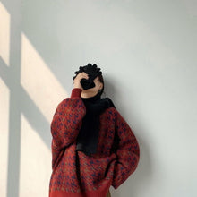 Lade das Bild in den Galerie-Viewer, WOLF Aufnäher Arbeits pullover lose Laternenärmel
