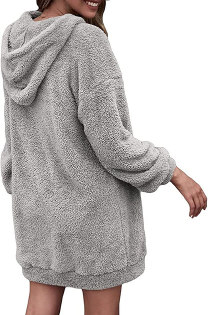 Cereri - Langer Fleece-Pullover für Frauen
