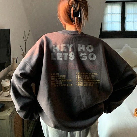 WOLF Besatzung hals Lang Ärmel Locker Pullover