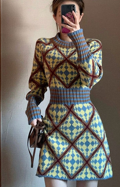 WOLF Sexy Kurz Gelb Pullover Lang Ärme