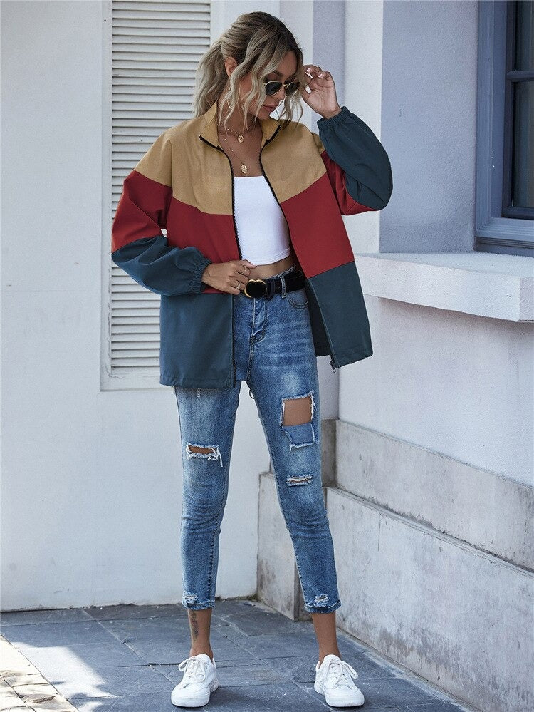 WOLF Revers Patchwork Lose Jacke