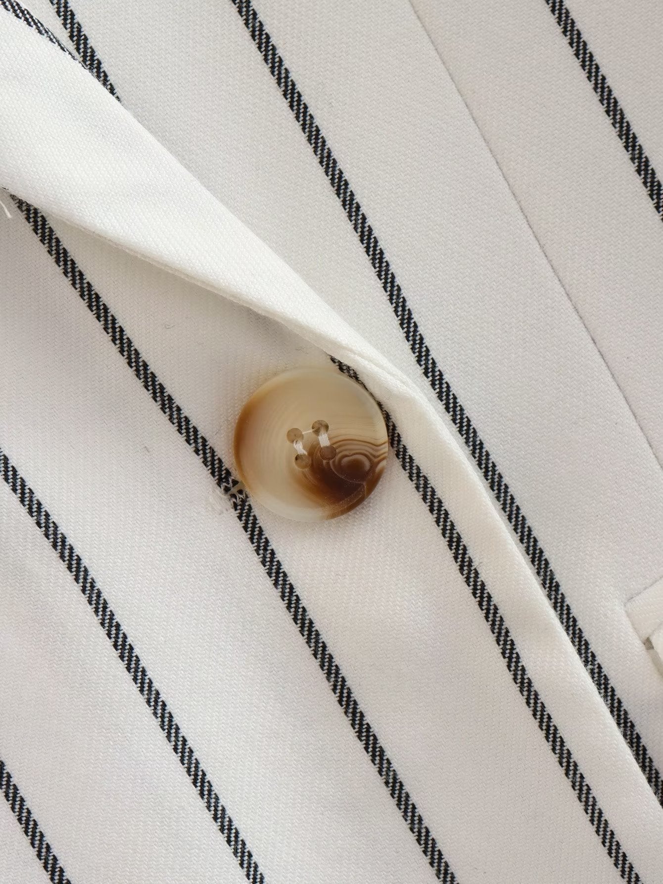 WOLF Hohe Straße Gestreifte Übergrößen Blazer