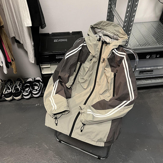 WOLF Reißverschluss Kapuze Anorak-Mantel