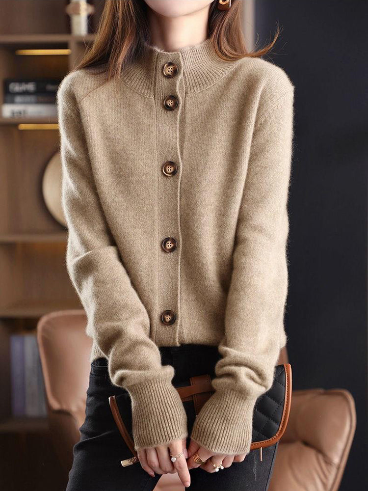 WOLF Vintage Harajuku Knopf-Pullover